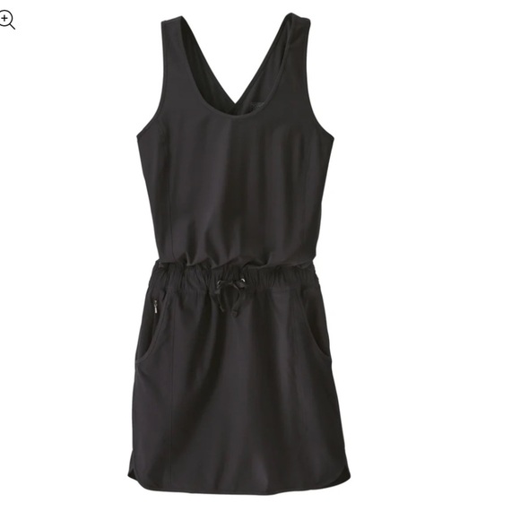 Patagonia Black Fleetwith Dress - with pockets - Crossover back detail - LG - Picture 2 of 12